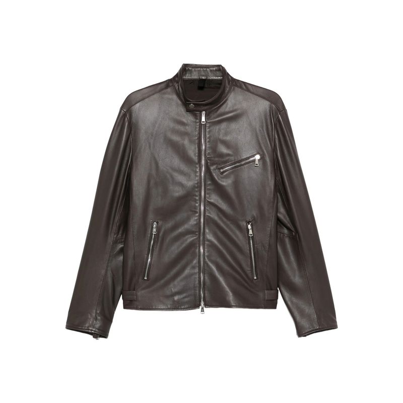 Tagliatore Brown Jackets  Leather Jackets Men